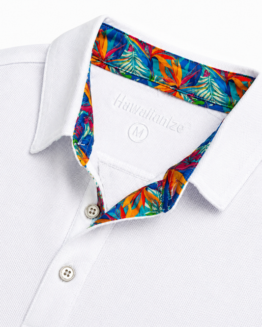 Hawaiianize Rainforest Polo - White