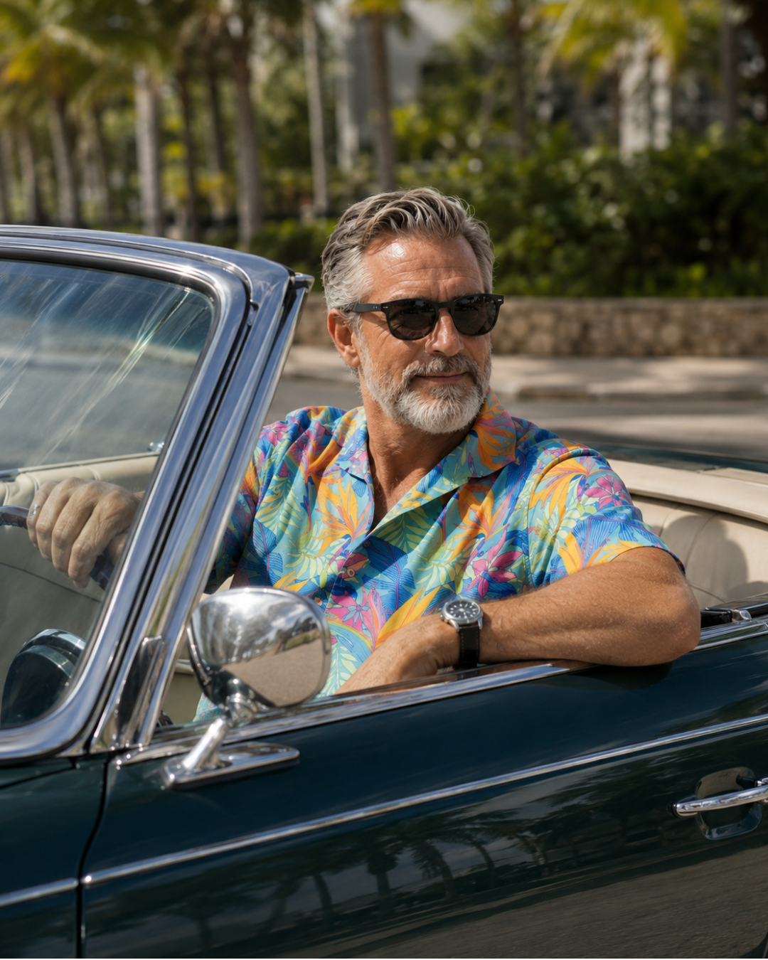 SHANGRI-LA Camp Shirt - Birds of Paradise
