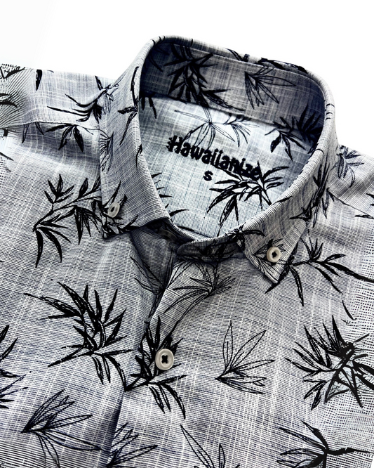 HAWAII Long Sleeve Shirt - Slate Gray Palm
