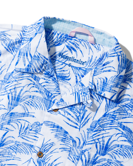MAUI Camp Shirt - Palm Blue