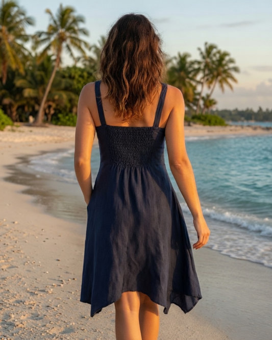 ABACO Dress - Navy Blue