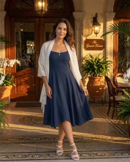 ABACO Dress - Navy Blue