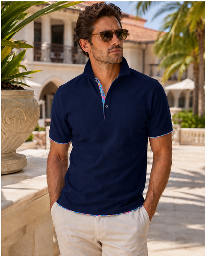 Hawaiianize Rainforest Polo - Navy
