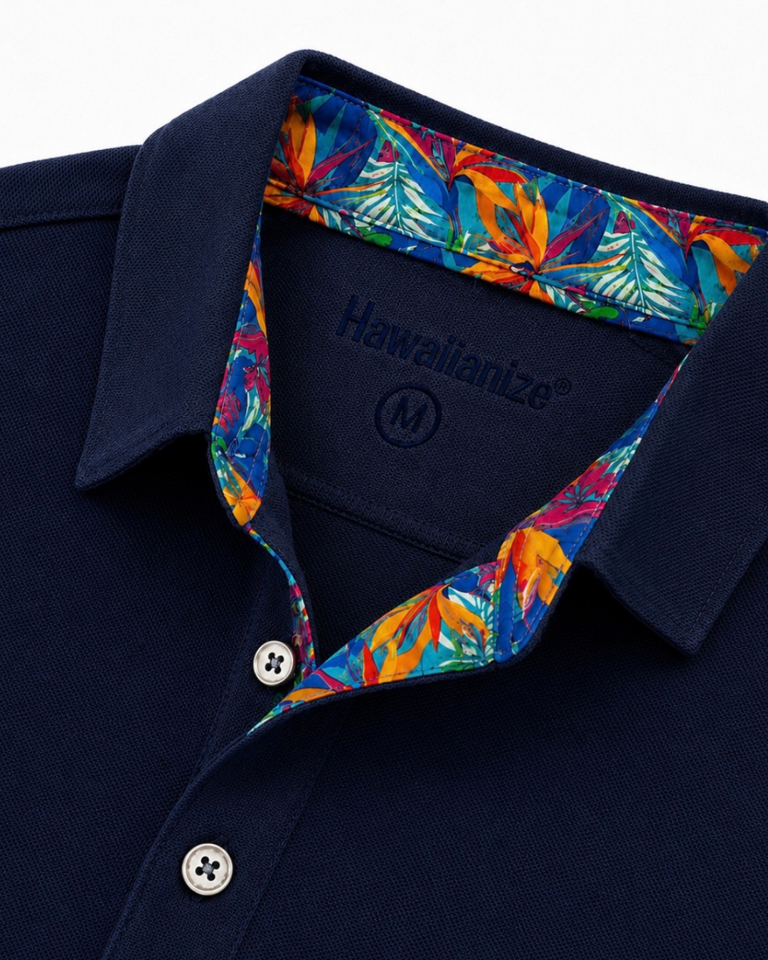 Hawaiianize Rainforest Polo - Navy