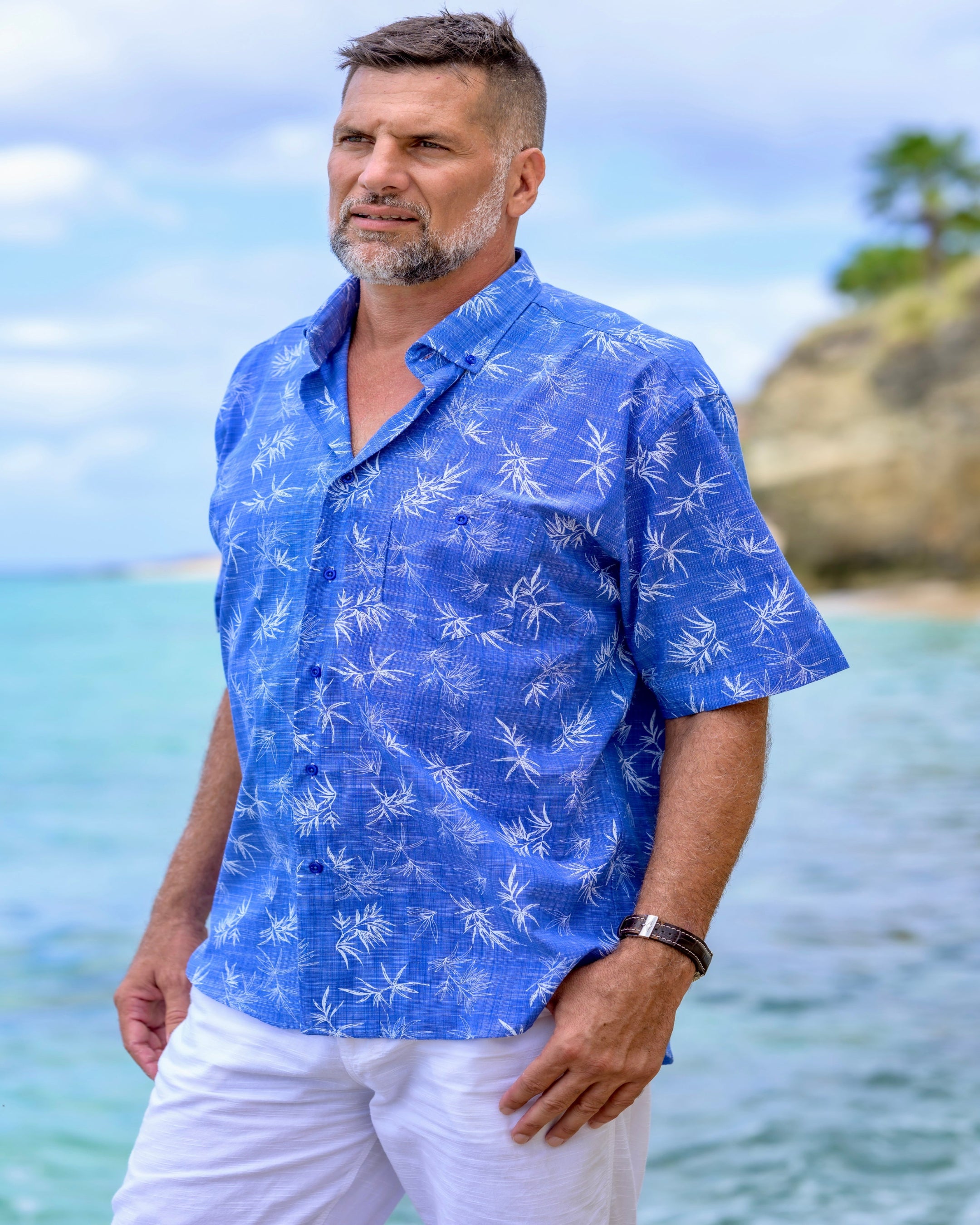 HAWAII Shirt - Ocean Blue – Hawaiianize Resort Wear