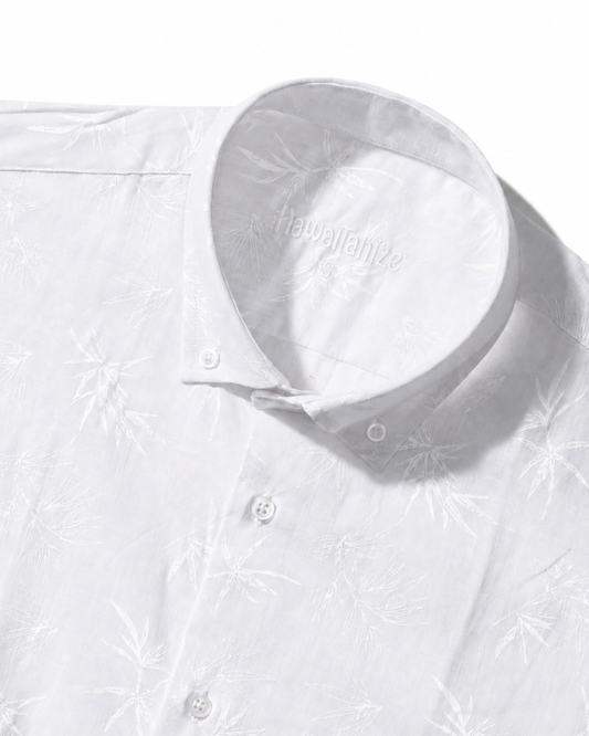 HAWAII Shirt - White Palm