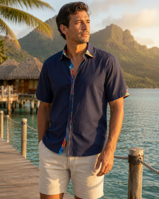ISLANDER Shirt - Navy Blue