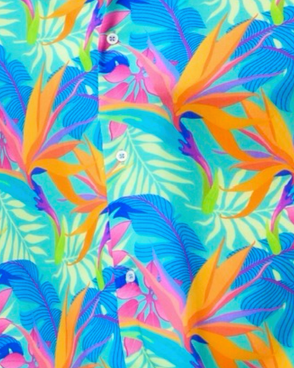 SHANGRI-LA Camp Shirt - Birds of Paradise