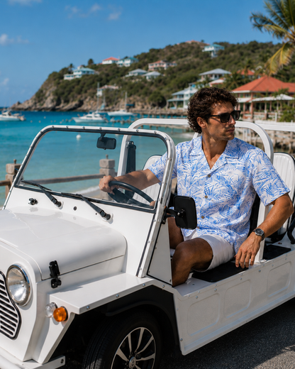 MAUI Camp Shirt - Palm Blue