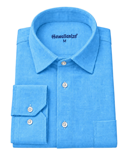 Horizon Linen Blend Shirt - Light Jean