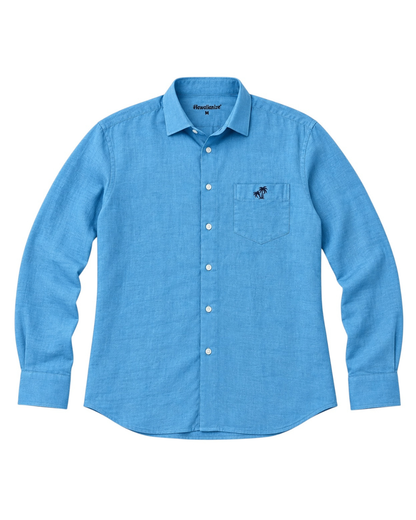 Horizon Linen Blend Shirt - Light Jean