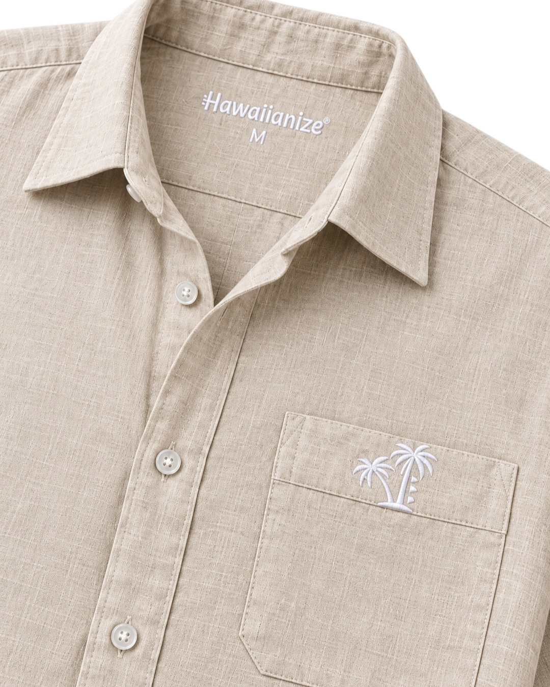 Horizon Linen Blend Shirt Long sleeves- Natural