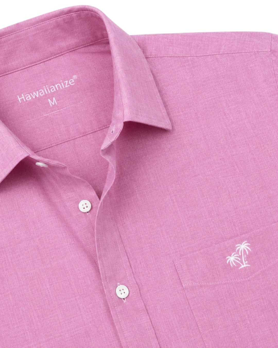 Horizon Linen Blend Shirt Long sleeves- Pink