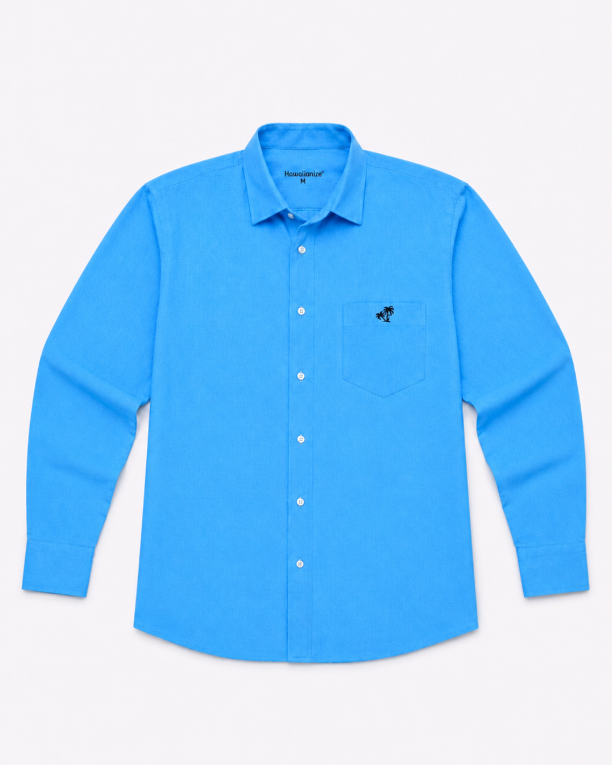 Horizon Linen Blend Shirt Long sleeves- Light Jean