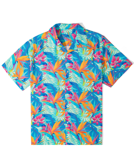 SHANGRI-LA Camp Shirt - Birds of Paradise